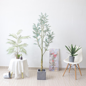 Fleurs artificielles décoratives pas chères en forme d'arbre banian 150cm/180cm, toucher naturel - Product Image 6