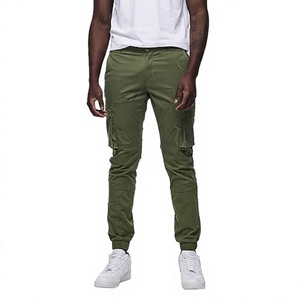 Pantalones Deportivos de Lona 100% Algodón para Hombre, Pantalones Cargo Casuales, Cintura Media Elástica, Múltiples Bolsillos, Estilo Táctico, Ligeros y Holgados - Product Image 3