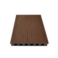 Revêtement de sol extérieur en WPC à grain de bois naturel, panneau composite bois-plastique antidérapant, imperméable, pour patio et jardin