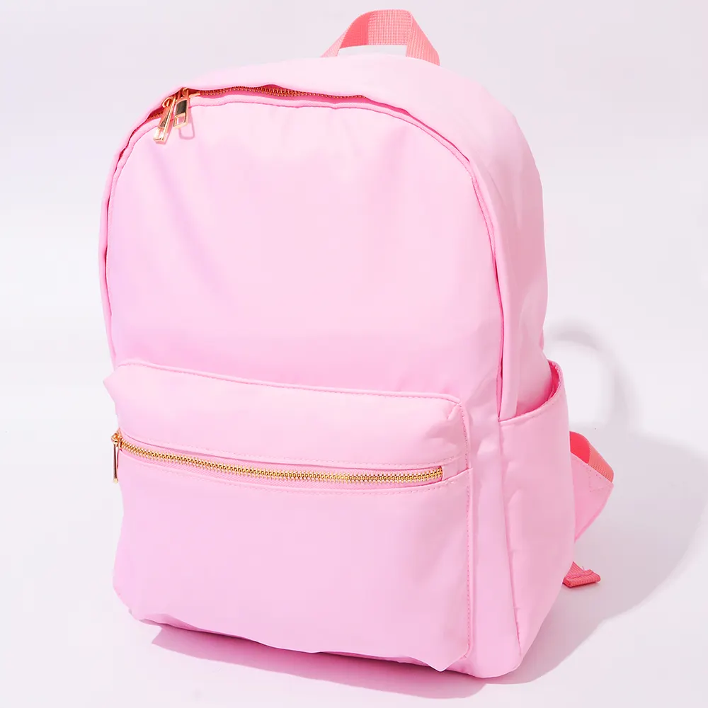 Factory In Stock 10 Colors Option High Quality Nylon Rucksacks School bags for Kids With Patches Women's Backpack bags