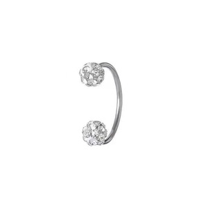 Manchette d'oreille en forme de U géométrique avec clous à boule de 6 mm, 8 mm, 10 mm, en cuivre serti, bijou cadeau - Product Image 5