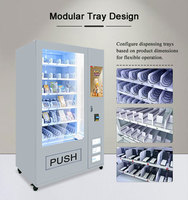 Distributeur automatique de snacks et de boissons pour service de vente au détail toute la journée, distributeur automatique intelligent à commande tactile pour personnalisation de marque