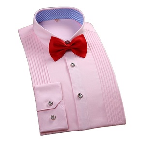 Colletto a maniche lunghe da <span class=keywords><strong>uomo</strong></span> e polsino interno con <span class=keywords><strong>camicia</strong></span> da smoking con pieghe rifilate davanti - Product Image 3