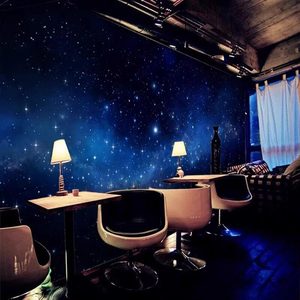Papier peint mural en tissu sans couture au design industriel personnalisé ciel étoilé pour la décoration <span class=keywords><strong>de</strong></span> bars, <span class=keywords><strong>de</strong></span> cinémas et <span class=keywords><strong>de</strong></span> maisons - Product Image 1
