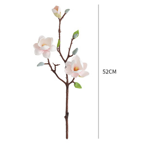 Fleur de Magnolia Artificielle en Soie Blanche Haute Simulation pour Décoration Intérieure et Accessoires de Mariage - Product Image 5