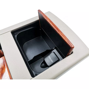 Cubierta de Panel de Palanca de Cambios de Madera <span class=keywords><strong>para</strong></span> Transmisión Automática, <span class=keywords><strong>para</strong></span> Toyota Camry 2006-2011, con <span class=keywords><strong>Caja</strong></span> de Almacenamiento y Portavasos de Madera de Caoba - Product Image 6