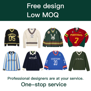 Maglione Personalizzato da Uomo, Jersey da Calcio con Ricamo di Lettere, Pullover Lavorato a Maglia, Maniche Lunghe Invernali, Maglione Jacquard, Abbigliamento in Maglia da Uomo - Product Image 4