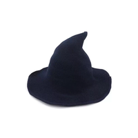 Gorro de Lana Tejido Plegable Unisex para Uso Diario, Fiestas, Pesca, Navidad, Halloween, Disfraz de Bruja, Accesorio de Disfraz y Uso Diario