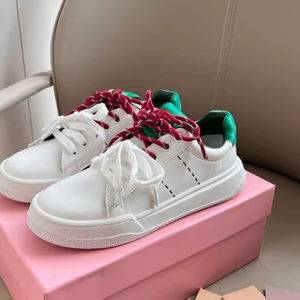 รองเท้าผ้าใบผู้หญิงสไตล์เรโทรลำลองจากโรงงาน MIU หนังวัวแท้ชั้นดี พื้นหนา เพิ่มความสูง ระบายอากาศได้ดี เหมาะสำหรับเดินเล่น ฤดูร้อน ฤดูใบไม้ผลิ ฤดูใบไม้ร่วง - Product Image 6