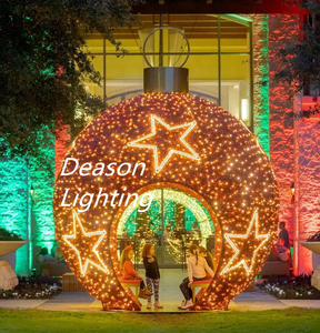 Diseño personalizado 2024 <span class=keywords><strong>Gigante</strong></span> al aire libre Navidad motivo LED iluminación 3D Navidad LED grandes bolas Navidad Parque <span class=keywords><strong>esfera</strong></span> luces - Product Image 3
