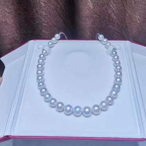 สร้อยคอมุกคลาสสิกของนีนี ขนาด 10-13 มม. มุกเม็ดใหญ่ รูปทรงกลมสมบูรณ์แบบ เครื่องประดับเสริมบุคลิก - Product Image 3