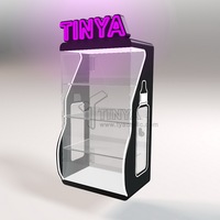Vitrine de comptoir Tinya en acrylique LED verrouillable, personnalisable, pour cigarettes, avec éclairage RGB – Offre spéciale OEM pour magasins de tabac