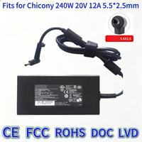 Adaptateur d'alimentation pour ordinateur portable de remplacement, compatible avec Kuangshi, X8Ti, X9Ti, PKPA2405-20V12A-CC, 240W 20V12A
