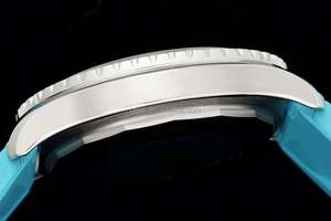 Reloj de Lujo para Hombre con Correa Azul Claro, Acero Inoxidable, Fecha Automática, Eta 2824, Bisel Estriado, Movimiento Mecánico Automático - Product Image 5