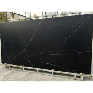 Vente directe Black Knight Matte Ultra Taille Marbre Look 1600*3200 <span class=keywords><strong>Pierre</strong></span> frittée pour Salon - Product Image 1