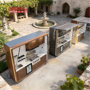 Free Design Fireproof Stainless Steel Modular Bbq Island with Shed Outdoor Garden Patio Outdoor Kitchen - Product Image 1