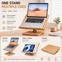 Rotation des supports de livres de cuisine avec des trombones de page Angles de plusieurs hauteurs pour les livres support de livre de bureau réglable