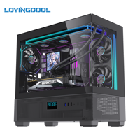 Lovingcool 2026, Oferta, Gabinete Gamer Personalizable con Pantalla de Temperatura, Torre Completa, Compatible con ATX, MATX, ITX, Gabinete para PC con Refrigeración Líquida para CPU