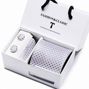 <b>Men</b> Business Tie Pocket Square <b>Cufflinks</b> Gift Box Set, Formal Office Wedding Party Suit Accessories - Product Image 2