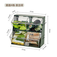 Boîte de rangement double couche multi-compartiments en plastique ABS avec couvercle rabattable, inspirée du style japonais, pour bureau (vente en gros)