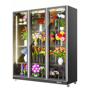 Refrigerador comercial con pantalla de flores, refrigerador con puerta de vidrio transparente, refrigerador de flores frescas - Product Image 5