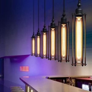 Lámpara Colgante de Estilo Industrial, LED Vertical Larga, E26, de Una Sola Cabeza, para Hoteles y Casas de Huéspedes - Product Image 2