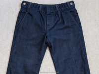 Jean pour homme adaptatif avec fermetures éclair latérales de la taille à la cheville, pantalon en denim noir délavé, cinq poches, avec ceinture extensible et braguette
