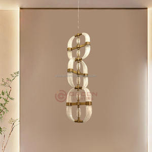 Lampadario Moderno in Vetro, Lampada a Sospensione per Soggiorno, Hotel, <span class=keywords><strong>Ristorante</strong></span>, Lobby o Villa, Illuminazione Decorativa - Product Image 1