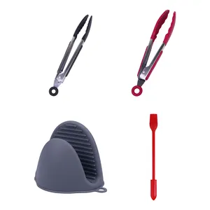 Reusable Kitchen Baking Tools Oven Mitts Anti Scalding Clips Air Fryer Microwave BBQ Used Oil Brushes & Anti-scald Clamp