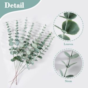 Real Touch Artificial <b>Eucalyptus</b> Leaves High Quality 3 <b>Branches</b> Plant for Home Decor Handmade Mother's Day & Christmas - Product Image 3