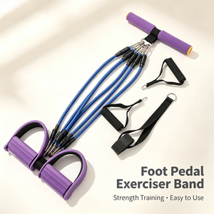 Multi-tube TPE Foot Tension <b>Trainer</b> <b>Foam</b> Grip Pull Cord Portable Home Body Shaping Resistance Workout Gear Custom Tension - Product Image 3