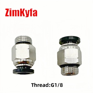 Stainless Steel G1/8 <b>Threads</b> Straight Micro Line Hose Fitting for Air <b>Tools</b> Customizable for 6.35mm (1/4') OD Tube - Product Image 3