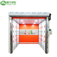 Puerta de panel de pared para cámaras frigoríficas y salas limpias Yaning, Puerta enrollable rápida de PVC, Puerta enrollable inteligente, Ducha de aire para carga