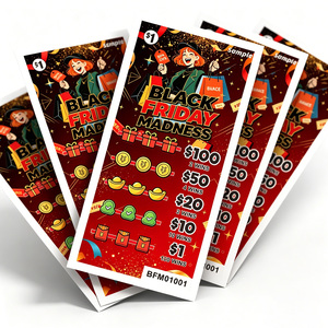 Boletos Personalizados con Sistema de Descubrimiento, Tarjetas de Juego para el Black Friday con Características de Seguridad, Boletos con Sistema de Apertura - Product Image 6