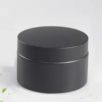 Giá Rẻ Bán Hot 4Oz 120Ml Matte Black Mặt Kem PET Nhựa Mỹ Phẩm Jar Trong Đôi Tường, Nhựa Jar