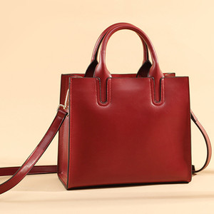 กระเป๋าถือสตรีวินเทจ กระเป๋าสะพายลำลองคุณภาพสูง กระเป๋าโท้ทผู้หญิง กระเป๋าสะพายไหล่ใบใหญ่ กระเป๋าหนังแท้สำหรับสุภาพสตรี - Product Image 1