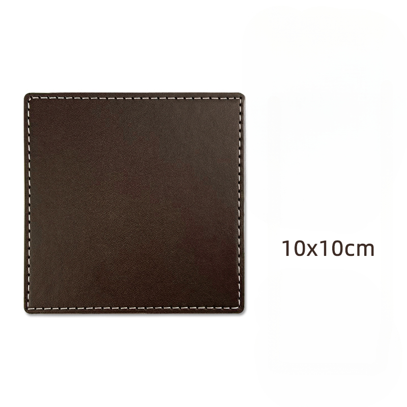 Sous-verre carré monobloc marron