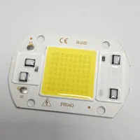 Puces LED COB intelligentes sans conducteur 20W 30W 50W Blanc Chaud Bleu AC 220V pour modules LED de projecteurs intérieurs DIY