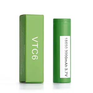इलेक्ट्रॉनिक उपकरणों के लिए प्रामाणिक VTC4 2100mAh 30A रिचार्जेबल सेल VTC5 VTC6 ली-आयन 18650 बैटरी USVT रिचार्जेबल बैटरी सेल
