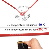 Câble d'alimentation en silicone torsadé de 100m résistant à la chaleur 100m 12 14 16 18 20 22 24 26 AWG fil électrique rouge noir batterie de voiture 600V