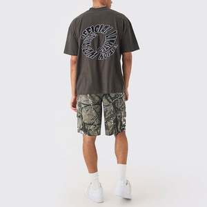 เสื้อยืดพิมพ์ลายตัวอักษรปักด้านหลังผ้าถักทรงโอเวอร์ไซส์ออกแบบได้ตามต้องการ - Product Image 3