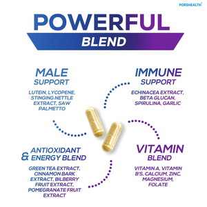 Erkekler İçin Günlük Multivitamin Takviyesi - Enerji, Stres Dengesi, Hormon Sağlığı, Antioksidan ve Bağışıklık Desteği Sağlar |   Özel Formül - Product Image 3
