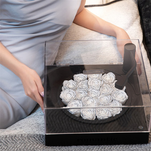 กล่องดนตรีวินเทจ D124 พร้อมดอกไม้ประดับ กล่องลำโพงรูปทรงกราโมโฟน ของขวัญสุดสร้างสรรค์สำหรับคู่รักในเทศกาลต่างๆ - Product Image 2