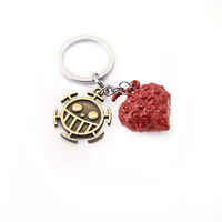 3 designs Anime Luffy Nami Devil Fruit ensemble de deux pièces porte-clés porte-clés en alliage