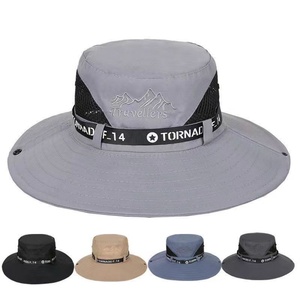 Chapeau de soleil unisexe d'été pour la pêche, décontracté, pour le cyclisme, le pêcheur, à large bord, pliable, en maille, 100 % polyester - Product Image 6