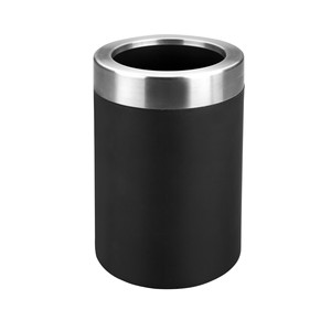 Portabottiglie nero in acciaio inossidabile isolato per uso esterno - Product Image 1