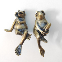 Poignées de meuble décoratives en laiton massif en forme de grenouille, design créatif et élégant, pour hôtels, appartements, villas, tiroirs et armoires.