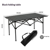 Table pliante portable haut de gamme en acier au carbone pour pique-nique, camping et barbecue, mobilier d'extérieur, vente en gros
