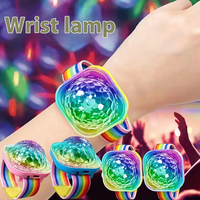 Vente directe usine : Bracelet lumineux de poignet, Lumières de scène elfiques bleues, Éclairage de fête de Noël et disco, Multicolore RGB Violet Vert