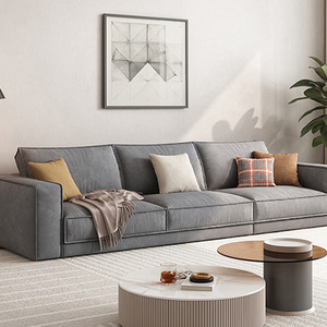 PurelyFeel <span class=keywords><strong>Budapest</strong></span>, tecnología anti-CAT Scratch, tela para sofá, crema, viento, arena, pelo, fila recta, aleteo, sofá de bloque de tofu - Product Image 4